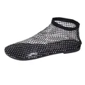 Elegante schwarze Netz-Flachsandale für Damen mit funkelnden Strassstein-Details - 35 / Schwarz