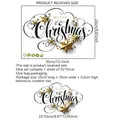Juego de pegatinas de pared Feliz Navidad estrellas doradas con medidas de los elementos - Estrellas Doradas y Texto Feliz Navidad (SD016)