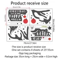 Set de pegatinas navideñas con 4 hojas de 35x25cm con astas y texto festivo. - Juego DIY de Astas de Reno y Estrellas (SD007)