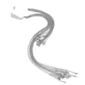 Detailed view of bulk silver metal chain necklaces with lobster clasps for DIY jewelry making - Metal Chain / Silver