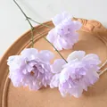 Elegante ramo de peonías artificiales moradas con tres cabezas para decoración - Peonía de 3 cabezas / Púrpura