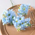 Flores artificiales azul claro estilo jardín de Monet para decoración de bodas - Hortensia silvestre / Azul