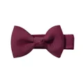 Pinza para el pelo con lazo de cinta de grosgrain granate hecha a mano para niños con clip forrado - Rojo Vino (275)