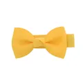 Pinza para el pelo con lazo de cinta de grosgrain amarillo brillante hecho a mano - Amarillo (660)