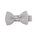 Pinza para el pelo hecha a mano con lazo de cinta de falla gris para niñas pequeñas - Gris Claro (007)