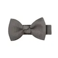 Pinza para el pelo con lazo de cinta grosgrain gris hecha a mano para niñas pequeñas - Gris (017)