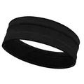 Bandeau de sport noir respirant antidérapant avec bande en silicone pour le yoga - Bandeau (2103) / Noir