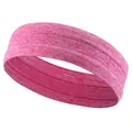 Bandeau de sport antidérapant avec grip silicone rose pour yoga et course à pied - Bandeau (2103) / Rose rouge