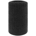 Absorbent black cotton terry sports wristband for sweat protection and athletic use - Black / 11cm*8cm