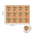 Dimensiones detalladas para pegatinas redondas de agradecimiento de papel kraft - 7706 Pegatina de Papel Kraft