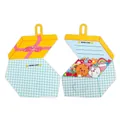 Grazioso biglietto d'auguri 3D a forma di scatola regalo con illustrazioni di gatti e tigri. - Stile a Quadri Blu Giallo (S966 D)