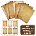 Set of 48 sheets of premium vintage antique style A4 decorative paper for scrapbooking - Retro Texture Style J (S968) / 48 Pieces/Pack