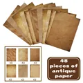 48 sheets of vintage antique A4 paper for DIY scrapbooking and journal decoration - Retro Texture Style A (S968) / 48 Pieces/Pack