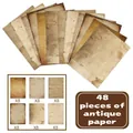 Set of 48 vintage antique style decorative paper sheets for scrapbooking and DIY - Retro Texture Style B (S968) / 48 Pieces/Pack