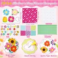 Juego de 24 kits tarjetas ramo de flores DIY con pegatinas de girasoles coloridos - 24 Piezas/Paquete (DD4032)