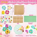 Kit de ramo de flores DIY para el Día de la Madre con pegatinas y papel kraft 24 - 24 Piezas/Paquete (DD4031)