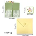 3D pop-up floral greeting card set with envelope and detailed size specifications - 3D Greeting Card (S847) / Envelope Included