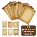 48 sheets of vintage antique paper for DIY scrapbooking and journaling - Retro Texture Style E (S968) / 48 Pieces/Pack