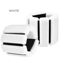 Adjustable silicone weight wristbands for fitness running in white finish - White