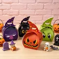 Variedad de cajas de dulces de Halloween con coloridos diseños de monstruos y calabazas. - Estilo Mixto Predeterminado (W5008) / Juego de 12