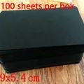 100 cartes de mots vierges noires DIY, taille 9x5.4cm, étiquettes de message papier kraft - Carte Noire (S312) / Lot de 100 / Noir