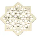 Elegantes lasergeschnittenes Holzstern-Ornament für Eid und festliche Wohndekoration - Oktogramm-Stern-Stil / Oktogramm-Stern-Stil