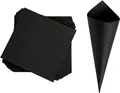 Hochwertiger mattschwarzer quadratischer Karton für DIY-Hochzeitskonfetti-Tüten - Papierhülse (441#) / 30 Blatt / Schwarz