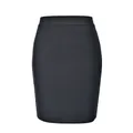 Detailed view of sexy high waist black bandage bodycon mini skirt for women - XS / Bottoms / Black