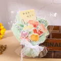 Kit fai-da-te per biglietto d'auguri a bouquet fatto a mano per insegnanti e ringraziamenti - Fiori Misti (s626) / Include Sacchetto Regalo e Luci LED / Verde