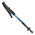 Blue telescoping aluminum alloy trekking pole with straight anti-slip handle for hiking - 50-110cm / Blue