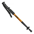 Orange adjustable aluminum alloy trekking pole with ergonomic handle and wrist strap - 50-110cm / Gold