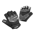 Guanti sportivi a mezze dita neri per bambini, ciclismo e pattinaggio, palmo antiscivolo - Taglia XS (Palmo 14-17cm) / Nero