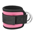 Haltbarer rosa Fitness-Knöchelriemen mit zwei D-Ringen für Gesäß- und Bein-Kabelzugübungen - Fuchsia