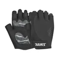 AOLIKES atmungsaktive schwarze Halbfinger-Fitnesshandschuhe für Gewichtheben und Sport - S / Tintenschwarz