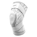 AOLIKES white compression knee brace with adjustable support straps for sports protection - Size M (Fit Leg Circumference 35-40cm) / White (Single Piece)