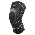 Professional sports knee brace with adjustable compression straps and spring support - Size M (Fit Leg Circumference 35-40cm) / Black (Single Piece)
