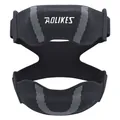 Support de genou professionnel AOLIKES à double sangle pour la course et le sport - Taille unique / Noir d'encre