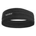 Bandeau de sport noir respirant professionnel pour la course et le fitness avec logo - Noir