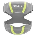 Sangle tendineuse patellaire professionnelle AOLIKES en tricot gris avec bandes vertes - Taille unique / Jaune Néon