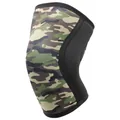 Rodillera de compresión de neopreno camuflaje de 7mm para pesas y entrenamiento - Talla M Adecuado para Circunferencia de Pierna 35-37cm Individual / 02 Camuflaje de Selva-B