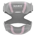 Genouillère rotulienne respirante grise et rose à double sangle pour le sport - Taille unique / Rose Pêche