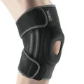 AOLIKES professional sports knee brace with spring support in black - Black and Gray