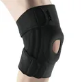 Professional AOLIKES sports knee brace for compression and joint support in black color - Black