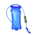 Poche à eau portable en TPU 2-3L avec filtre par gravité pour camping et randonnée - Bleu