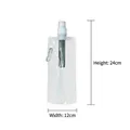 Draagbare opvouwbare waterfilterzak voor buiten met karabijnhaak, 24x12 cm groot - 500ml
