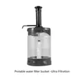 Tragbarer Wasserfilter-Eimer mit Handpumpe und hocheffizienter 0,01 Mikron Ultrafiltration - Schwarz