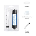 Draagbare professionele waterfilter stroset voor buiten met een slang van 60 cm - Blauw En Zwart Splicing Set / Set Met 30ml Spuit En Slang / Zwart