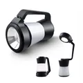 Multifunktionale 3-in-1 LED-Schreibtischlampe, Campinglaterne und Taschenlampe - L788R Lade-Stil / Schwarz