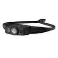 Ultra-light rechargeable LED headlamp with silicone strap for outdoor night running and hiking - Ultra-light Dual Light Source Non-Induction Style (H307)