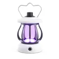 3-in-1 draagbare elektrische muggenlamp en campinglantaarn met paars UV-licht. - 1 Vel Kleefpapier Inbegrepen / Wit